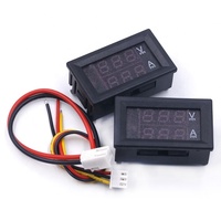 DC0-100V 0.28 inci 1A 10A 50A 100A Voltmeter Digital detektor tegangan tampilan ganda Panel saat ini pengukur tegangan