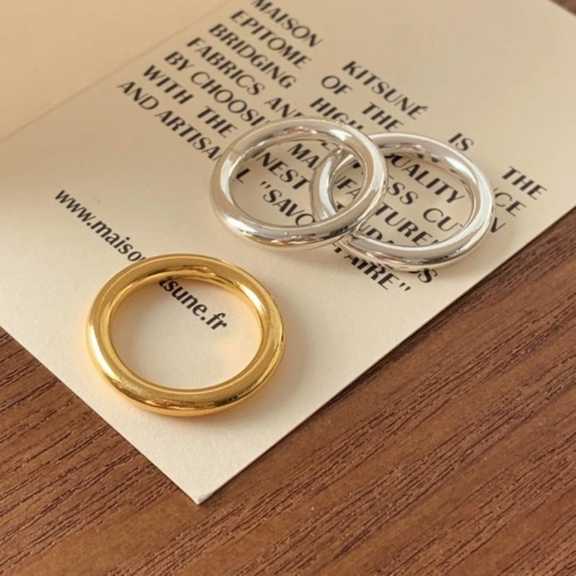 925 Sterling Silver Simple Minimal Plain Ring for Weddings and Parties Great for Stacking