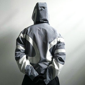 Design Custom Fashion Blank <strong>Pullover</strong> Waterproof Windproof Nylon Zip Up <strong>Jackets</strong> Polyester Outdoor Nylon Windbreaker <strong>Jackets</strong> <strong>Men</strong> - Product Image 3