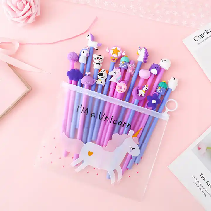 2pcs/lot Cute Unicorn Pen Cartoon 0.38 Mm Gel Pen Kawaii Student Writing  Stationery For School Office Supply Gift - Gel Pens - AliExpress