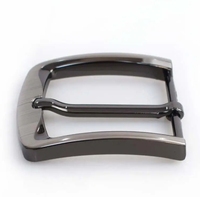 40mm DIY Leather Craft Jeans Waist Accessories Ceinture Head Solid Brushed Metal Belt Buckle Single Pin Half Buckle