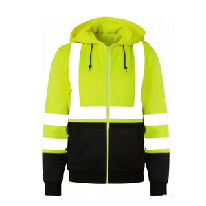 Chaqueta de Seguridad Reflectante de Alta Visibilidad ANSI Clase 2, Abrigo Impermeable Acolchado de Algodón para Trabajo en Carretera con Logotipo Personalizado - Product Image 4