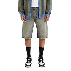 Jean en denim Y2K pour grands garçons, respirant, tissé, taille mi-haute, coupe droite, style formel, motif dessin animé Hip Hop, broderie boutonnée, été - Product Image 3