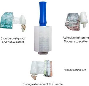 Wholesale Stretch Film Wrapping Roll Stretch Clear <strong>Black</strong> <strong>Wrap</strong> Roll Mini Stretch <strong>Wrap</strong> Film Lldpe Binding <strong>Wrap</strong> With Plastic Handle - Product Image 5