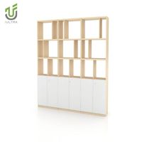 IULTRA Étagère de séparation double face autoportante géométrique moderne pour école et bureau avec cadre métallique grande taille