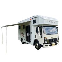 Автодом Sinotruck HOWO с жесткой крышей и подъемным механизмом, для бездорожья, с теплоизолированной крышей, для кемпинга в дикой природе, производство Китай, ISO CCC