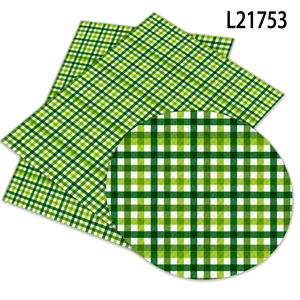 Día de San Patricio, diseño de tartán a cuadros de primavera, impermeable, estampado de piel sintética, lazos para el <span class=keywords><strong>pelo</strong></span> DIY, sofá, muebles decorativos - Product Image 3