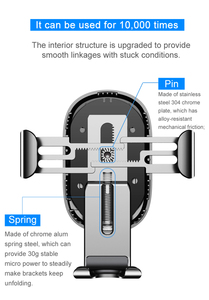 <span class=keywords><strong>Qi</strong></span> Sans Fil Chargeur De Voiture Pour Téléphone Intelligent Voiture Chargeur Sans Fil 10W Charge Rapide De Téléphone De Bâti <span class=keywords><strong>D</strong></span>'évent de Voiture - Product Image 3