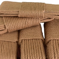 Corde tressée DIY 7 mm à huit brins, en jute et chanvre épais, avec âme colorée, pour vêtements et chapeaux tissés à la main, à nouer