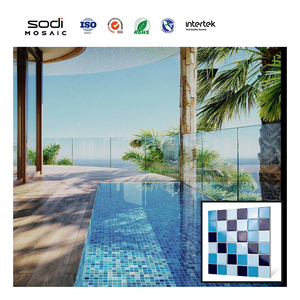 Hồ bơi dự án tường trang trí nội thất tiêu chuẩn hoặc tùy chỉnh mô hình thiết kế sứ tráng men gốm khảm cho trong nhà và ngoài trời Spa sàn - Product Image 5