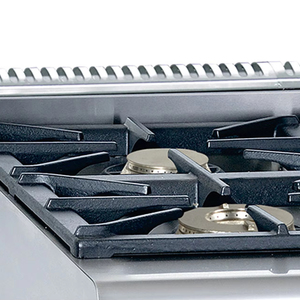 Equipo de cocina comercial <span class=keywords><strong>Horno</strong></span> de gas de 4 quemadores de acero inoxidable con parrilla de roca de lava Estufa de gas con <span class=keywords><strong>horno</strong></span> - Product Image 5