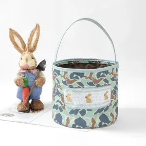 Gran oferta regalos de conejo juguetes cubo bolso de moda para niñas/niños cubos de conejo de Pascua con bordado