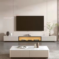 Meuble TV Combinaison de tables basses Meuble TV de luxe simple et léger Nouveau meuble TV au sol pour salon Design