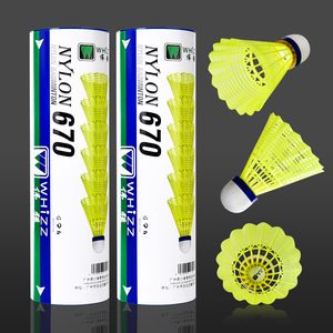 Vendita calda all'ingrosso di buona qualità uso durevole in Nylon Shuttlecock Badminton simile a <span class=keywords><strong>Mavis</strong></span> 350 - Product Image 4