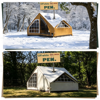 Tente de camping gonflable Peninsula Air House 10 m² en coton Oxford, quatre saisons, ouverture automatique rapide, imperméable et résistante à la pluie