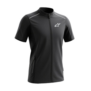 2025 Mùa Hè Cho Người Đàn Ông Của Tùy Chỉnh Phù Hợp Thoáng Khí Lưới Nylon Spandex Pha Trộn Giản Dị T-Shirt Kháng Khuẩn Dây Kéo Ngắn - Product Image 3