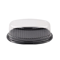 Boîtes à gâteaux rondes en plastique jetables avec couvercles en dôme transparents