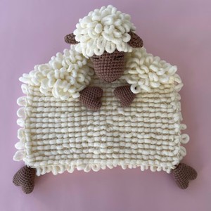 Nouvelle conception 2026 : <span class=keywords><strong>Doudou</strong></span> agneau en crochet, couverture douce pour bébé, jouet réconfortant pour nourrisson, <span class=keywords><strong>doudou</strong></span> <span class=keywords><strong>mouton</strong></span> en coton tricoté pour bébé - Product Image 1