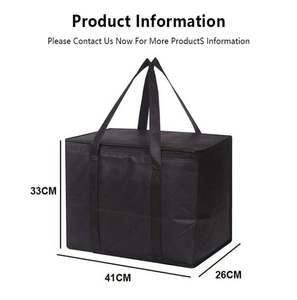Sac isotherme réutilisable en tissu non tissé avec film aluminium, personnalisé, écologique, pour le shopping et le camping, avec fermeture éclair - Product Image 3