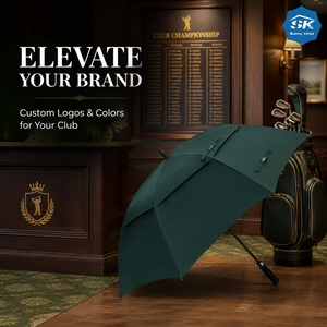 68 Inch Golf <b>Umbrella</b> Double Canopy Windproof Waterproof <b>Large</b> Automatic Open Fiberglass Frame Rain <b>Umbrella</b> - Product Image 5