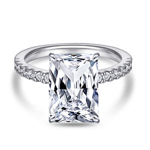 Anel de Noivado e Promessa de Casamento OAHLAN 4,25 Ct em Prata de Lei 925 com Zircônia Cúbica de Lapidação Radiante para Mulheres por Atacado - Product Image 3