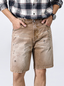 Venta al por mayor de moda de la marca de pantalones vaqueros rasgados de los hombres de impresión personalizada azul rasgado pantalones vaqueros casuales largos - Product Image 5