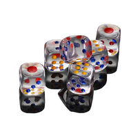 Dés carrés en acrylique à 6 faces avec coins arrondis pour casino