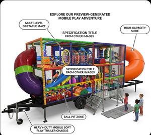 Remolque de juegos infantiles móvil personalizado para interiores con trampolín, piscina de bolas y tobogán <span class=keywords><strong>en</strong></span> espiral - <span class=keywords><strong>Centro</strong></span> de juegos blandos portátil para <span class=keywords><strong>alquiler</strong></span> <span class=keywords><strong>en</strong></span> eventos - Product Image 2