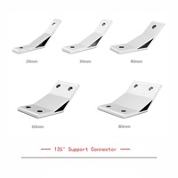 45 °   90 °   135 °   Connecteur d'angle en aluminium pour profilés d'extrusion en aluminium à fente en T 2020 3030 4040 5050 6060