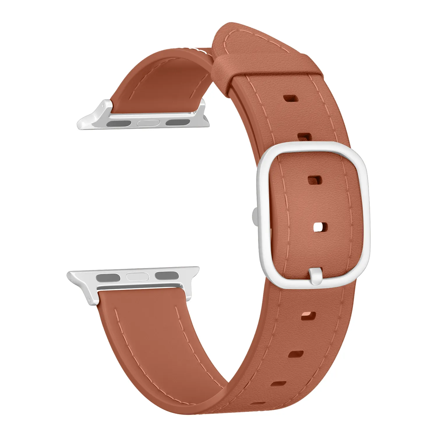 Custom 20mm 22mm Smart Watch Bands High Quality Cowhide Leather Strap for Apple Watch iWatch Series 7 6 5 4 3 2 1 SE