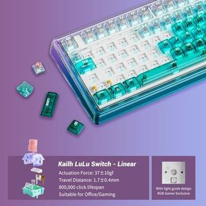 คีย์บอร์ดไร้สายแบบกลไก OEM ODM แบบถอดเปลี่ยนสวิตช์ได้ พร้อมแป้นตัวเลข ไฟ RGB ปรับแต่งสวิตช์ได้ สำหรับพีซี ปุ่มโปร่งใส - Product Image 6
