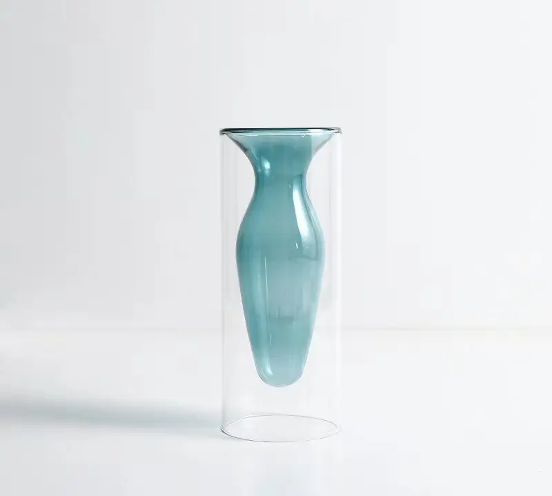 I prodotti più venduti vaso di cristallo di vetro borosilicato colorato vuoto di lusso per l'uso della festa nuziale