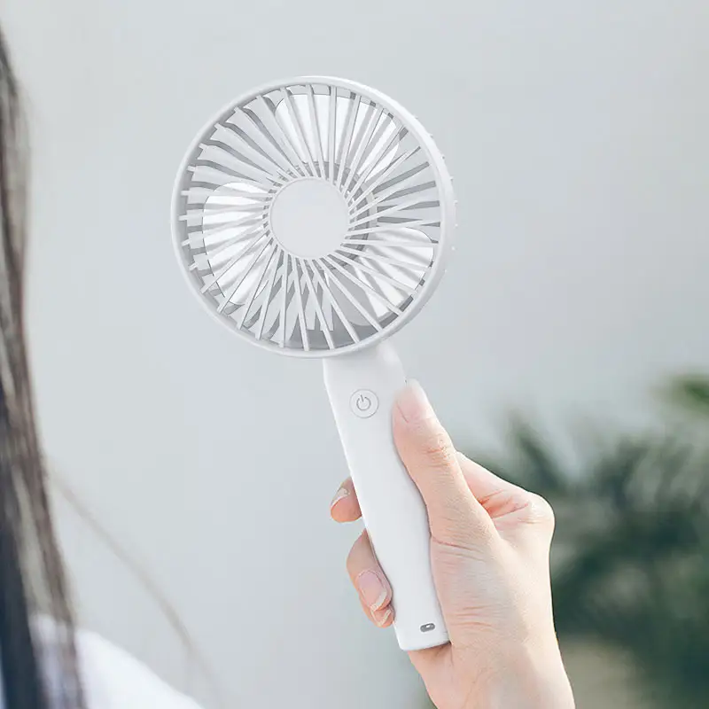 2023 Desktop Fan Air Cooler Electric USB Rechargeable Small Personal Handheld Mini Portable Fan with Cell Phone Holder