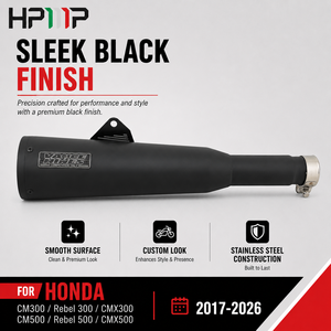 Tubo de escape de acero inoxidable 304 con silenciador deslizable para <span class=keywords><strong>HONDA</strong></span> <span class=keywords><strong>Rebel</strong></span> 300 500 CM300 CMX300 CM500 <span class=keywords><strong>CMX500</strong></span> 2017-2026, piezas - Product Image 5