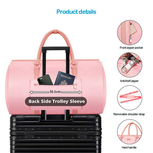 Sac de voyage pliable 2-en-1 imperméable avec logo personnalisé pour <span class=keywords><strong>femme</strong></span>, convertible en sac à vêtements et sac de sport - Product Image 6