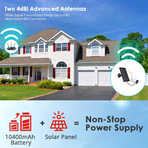 Ngoài trời Battery Powered 3MP đầy màu sắc Night Vision <span class=keywords><strong>Home</strong></span> Bullet CCTV năng lượng mặt trời Wifi máy ảnh an ninh - Product Image 4