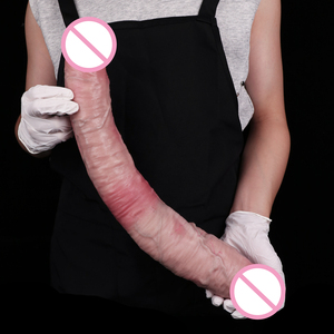 Masseur anal à double tête de 19,29 pouces pour couple, lesbiennes, en silicone réutilisable, dilatateur anal vaginal, jouet intime pour adultes - Product Image 1
