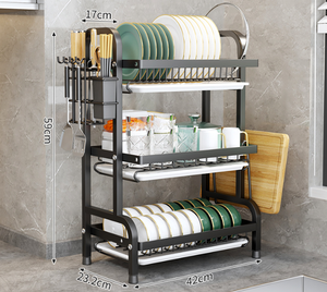 Support de rangement multifonctionnel pour assiettes, étagère principale avec paniers de rangement à 2/3 niveaux pour la cuisine - Product Image 5