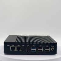 Mini PC industriel sans ventilateur Nuc Intel J6412 DDR4 16 Go M.2 NVMe SSD DP HD 4K Display 2 LAN 6 COM 6 USB Linux window11 Barebone