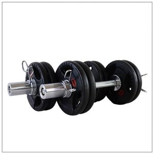 Fitness de levantamiento de pesas de triple agarre recubierta de goma de la placa de peso barra <span class=keywords><strong>discos</strong></span> - Product Image 4