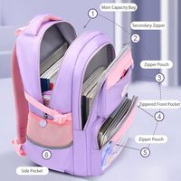 La Chine Bookbag fabricant sac à dos scolaire personnalisé étanche chinois violet cartable pour enfants