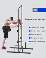 Barra de Dominadas y Flexiones Independiente de Construcción Sólida, Altura Ajustable, para Ejercicios de Fuerza en la Parte Superior del Cuerpo en Casa