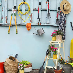 Gancio <span class=keywords><strong>appendi</strong></span> attrezzi da garage, organizer per attrezzi da giardino, porta attrezzi da giardino, porta biciclette, supporto in acciaio per biciclette - Product Image 5