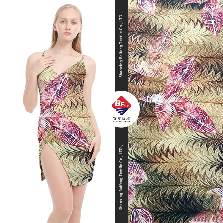 Digital Printing Fabric Supplier China Supplier Custom Floral Flower Pattern Recycled 100% Polyester Digital Printing Fabric