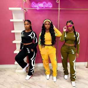 Conjunto Deportivo de Yoga para Invierno, Sudadera Informal con Pantalones Largos para Mujer, Conjunto de 2 Piezas, Top y Pantalones para Mujer - Product Image 2