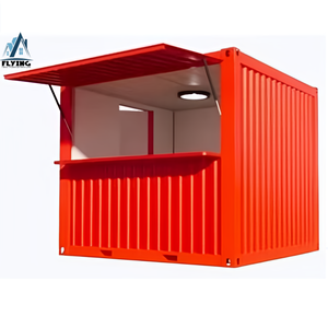 Nhà cử<span class=keywords><strong>a</strong></span> hàng tiện lợi di động mô-đun 10ft-20ft, có thể mở rộng, kiểu hiện đại, làm bằng thép, di động, dùng làm quán bar & quán cà phê - Product Image 1