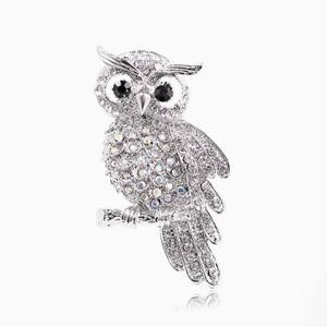 Luxe <span class=keywords><strong>dessin</strong></span> <span class=keywords><strong>animé</strong></span> Vintage alliage bijoux extravagant cristal Brid broches hibou broche broche incrusté <span class=keywords><strong>de</strong></span> diamants pour hommes accessoires - Product Image 6