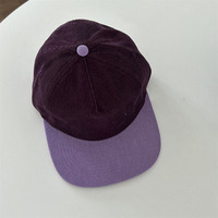 5 Paneel Ongestructureerde Snapback Hoed Met Borduurwerk Logo, 5 Panel Corduroy Baseballpet Hoed