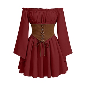 Blusa Renacentista para Mujer, Estilo <span class=keywords><strong>Campesina</strong></span>, Hombros Descubiertos, Mangas con Volantes, Estilo Bohemio, Steampunk, Pirata, Medieval, Disfraz de Cosplay, Top Corset Vintage - Product Image 2