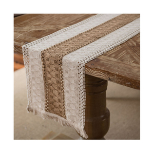 Buti-Bandera decorativa multifunción para cama, camino <span class=keywords><strong>de</strong></span> <span class=keywords><strong>mesa</strong></span> <span class=keywords><strong>de</strong></span> boda con borlas - Product Image 1